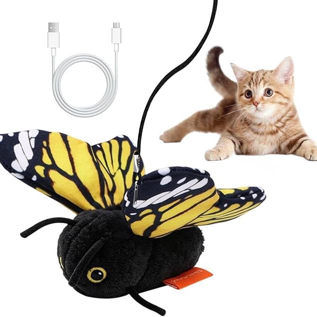 USB Rechargeable Butterfly Cat Toy – Automatic Interactive Teaser