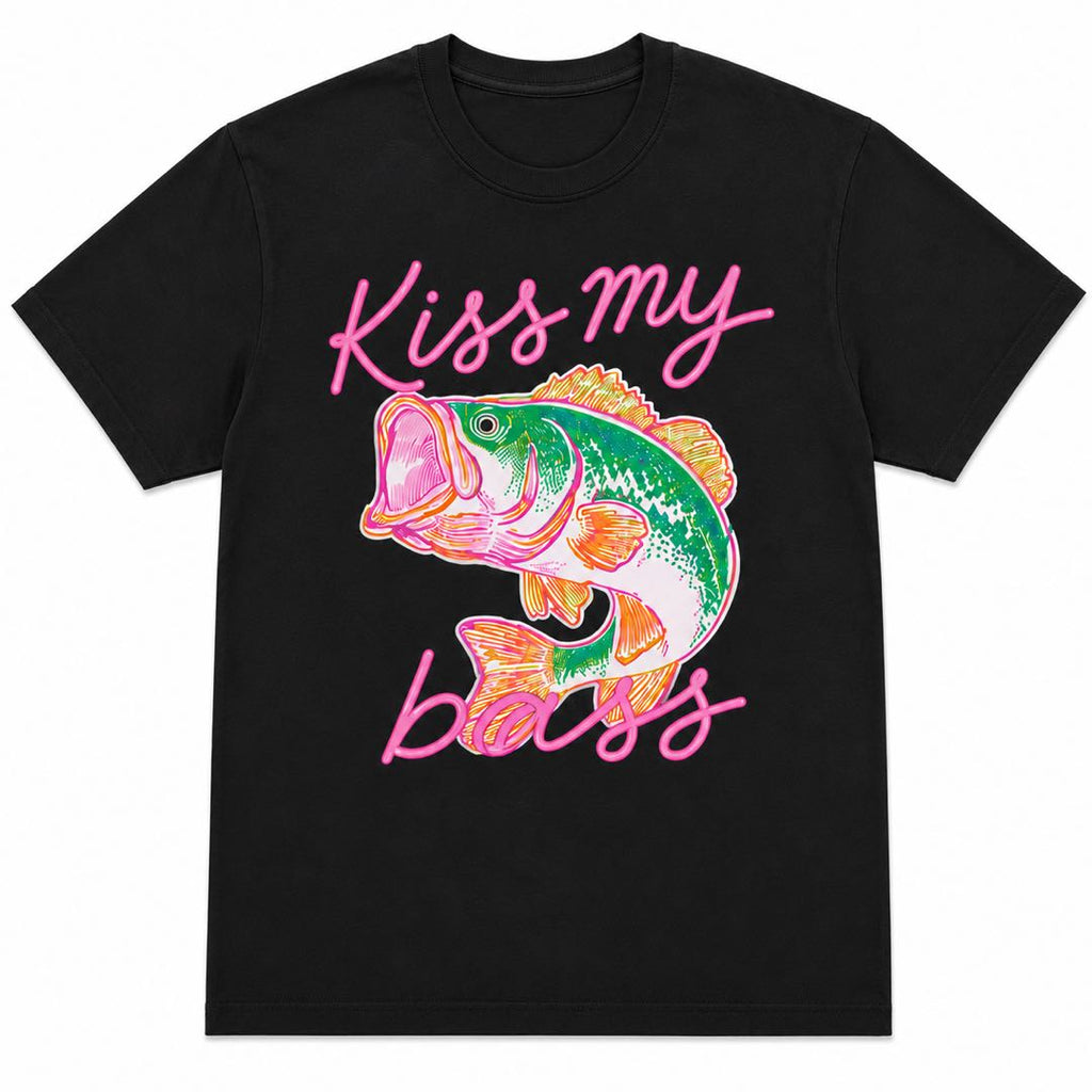 Kiss My Bass Retro Fishing Shirt – Perfect Gift For Fishing Lovers