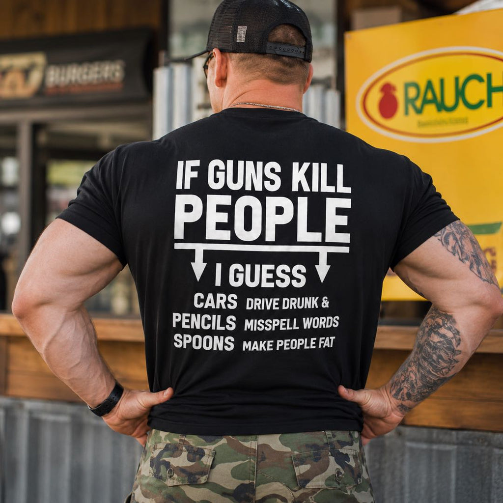 Read It Twice Funny Back Print T-Shirt – Viral Conversation Starter