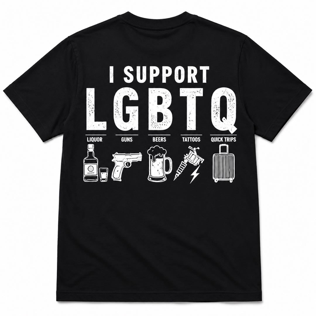I Support LGBTQ Funny Graphic T-Shirt | Pride Ally Shirt | Love & Equality Support Tee