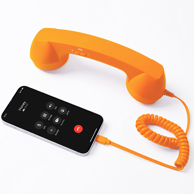 Retro Corded Phone Handset – USB-C / 3.5mm Wired Receiver