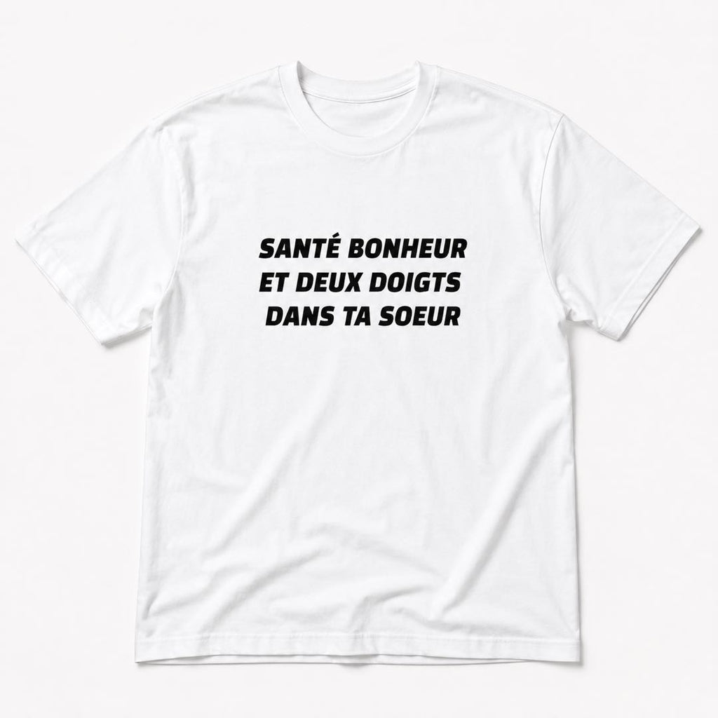 The French Toast Funny T-Shirt | Santé Bonheur Graphic Tee | Viral European Humor Shirt