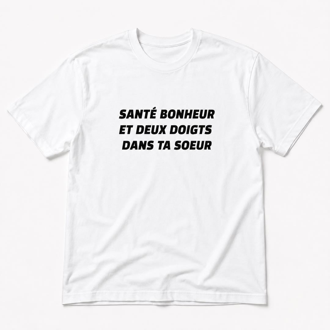 The French Toast Funny T-Shirt | Santé Bonheur Graphic Tee | Viral European Humor Shirt