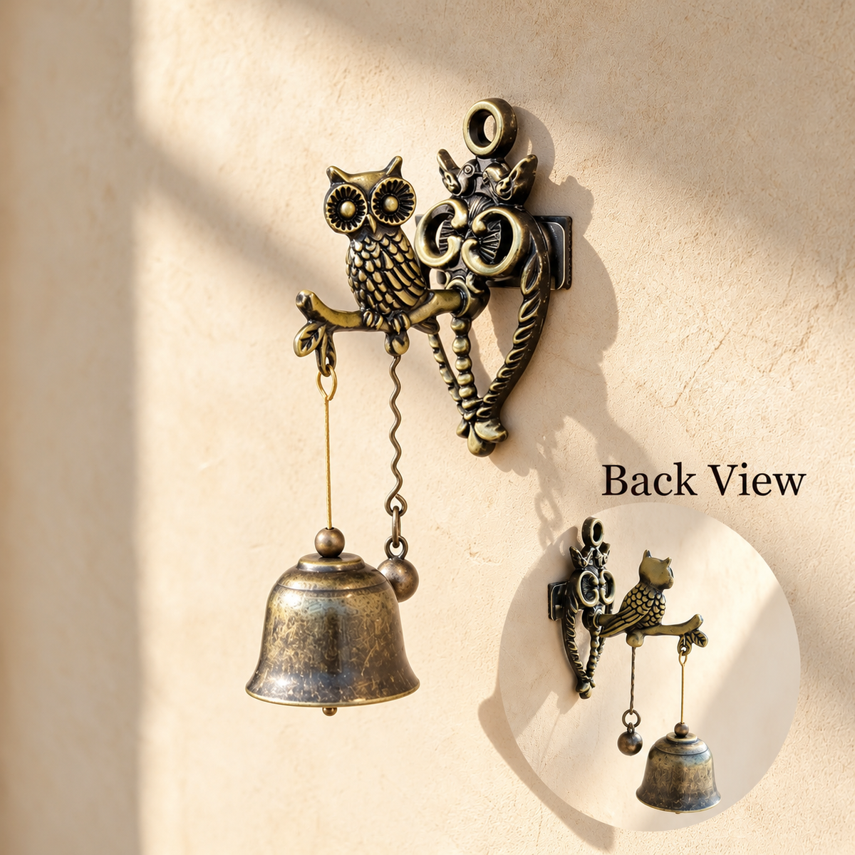 Vintage Hummingbird Doorbell – Rustic Wall-Mounted Metal Bell