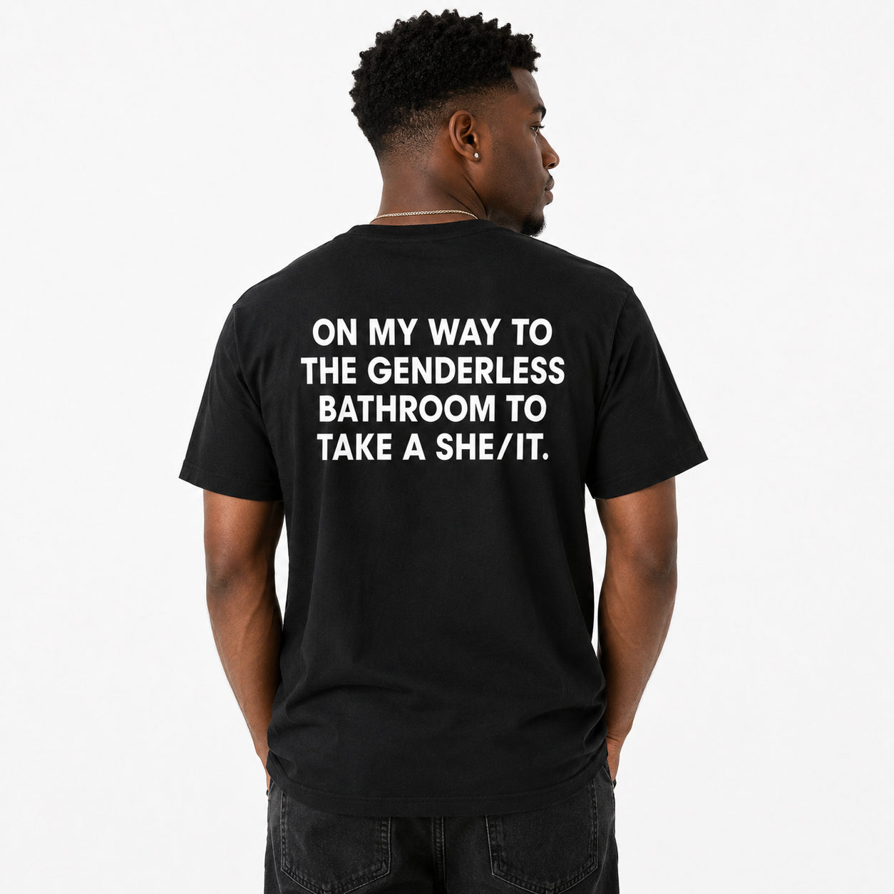 Viral “Take A She/It” Graphic Tee | Funny Genderless Bathroom Meme Shirt | Unisex Humor T-Shirt