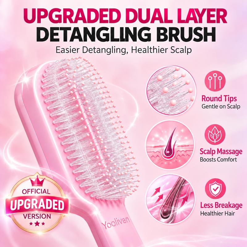 3-in-1 Mist Spray Hair Brush – Detangling & Smoothing Comb