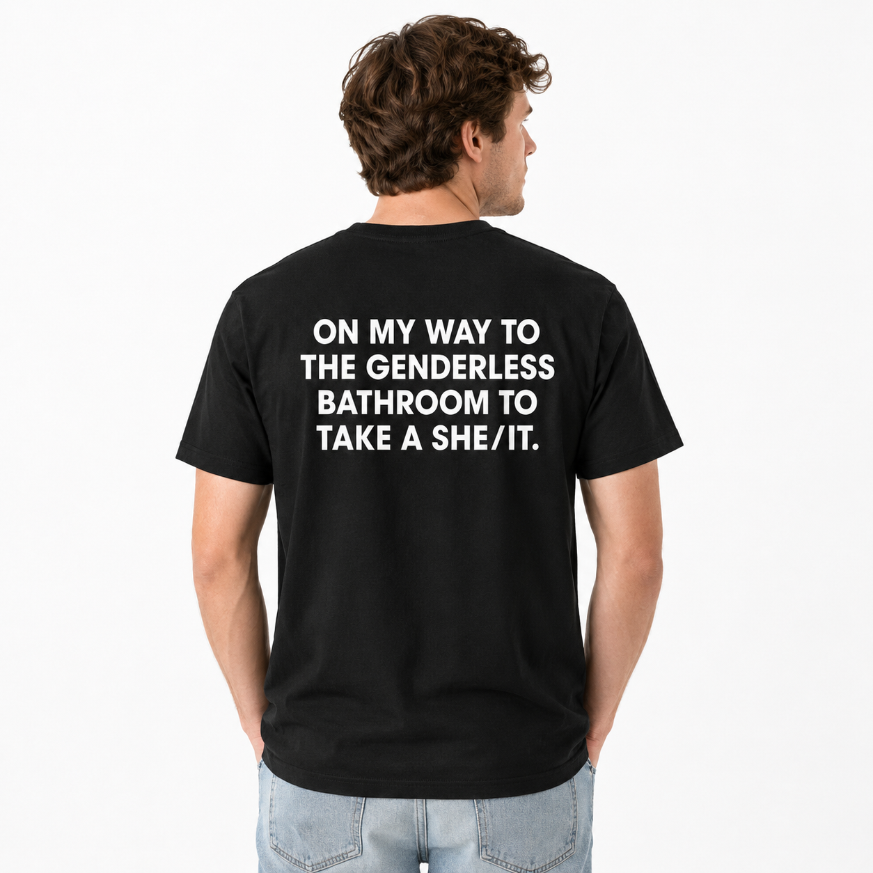 Viral “Take A She/It” Graphic Tee | Funny Genderless Bathroom Meme Shirt | Unisex Humor T-Shirt