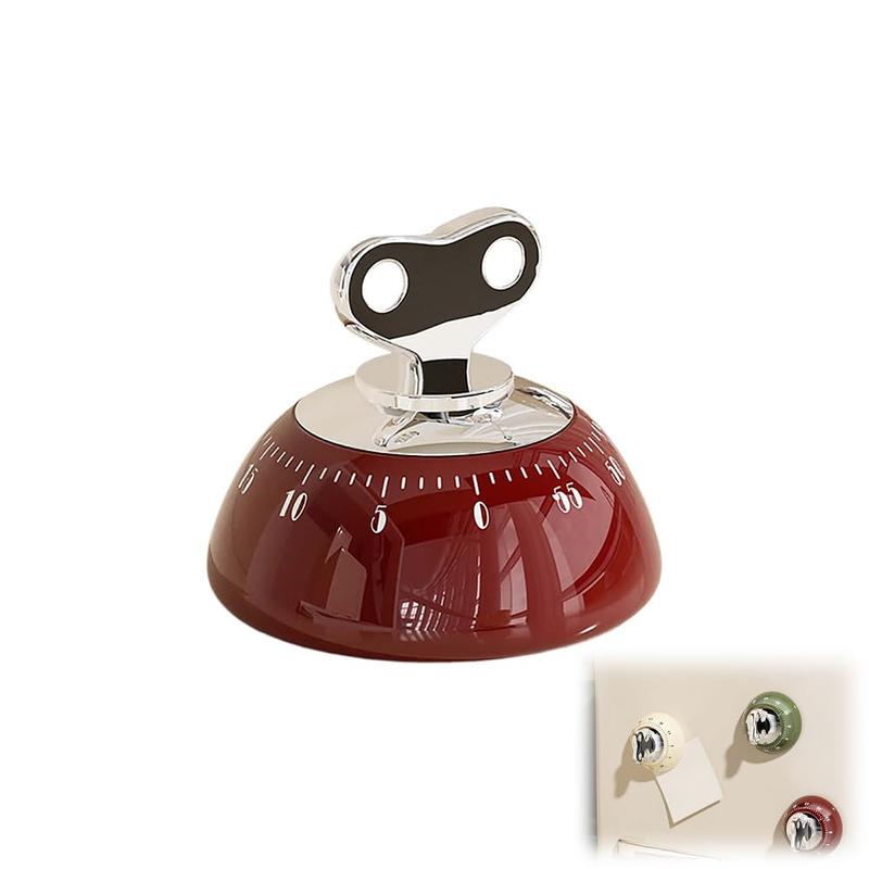 Vintage Magnetic Kitchen Timer – 60-Minute Mechanical Countdown