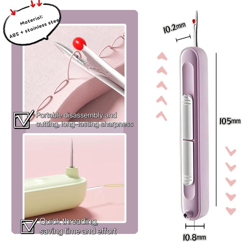 3-Pack 2-in-1 Needle Threader & Seam Ripper