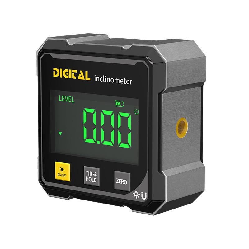 4-Side Magnetic Digital Angle Gauge with Dual Laser Guides