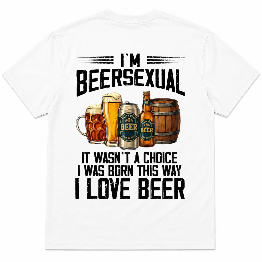 I'm Beersexual Funny Beer Lover T-Shirt | Craft Beer Drinking Humor Graphic Tee