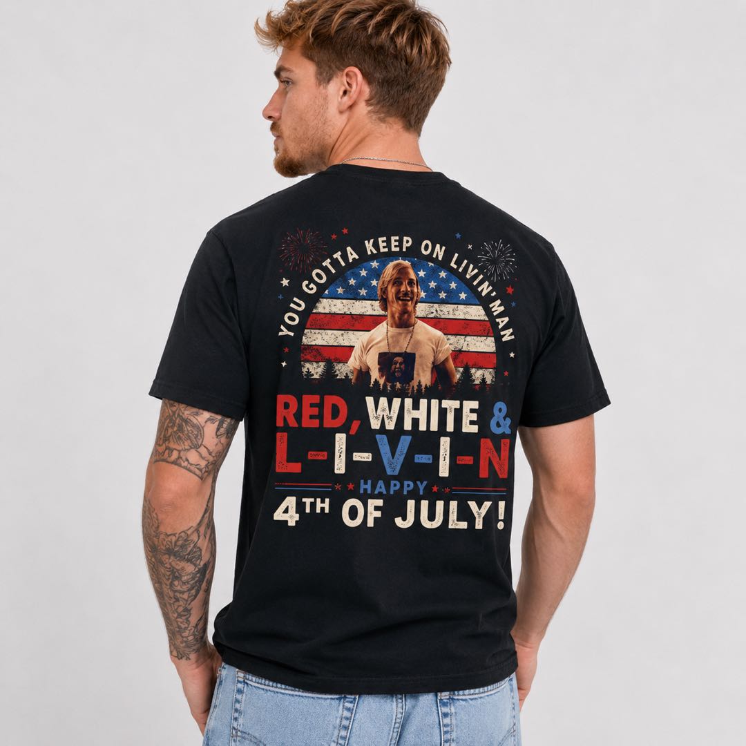 One Nation. One Celebration. One Shirt. | Red White & Livin’ 4th Of July Tee