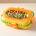 Cartoon Stainless Steel Bento Box – 2-Compartment Lunch Box