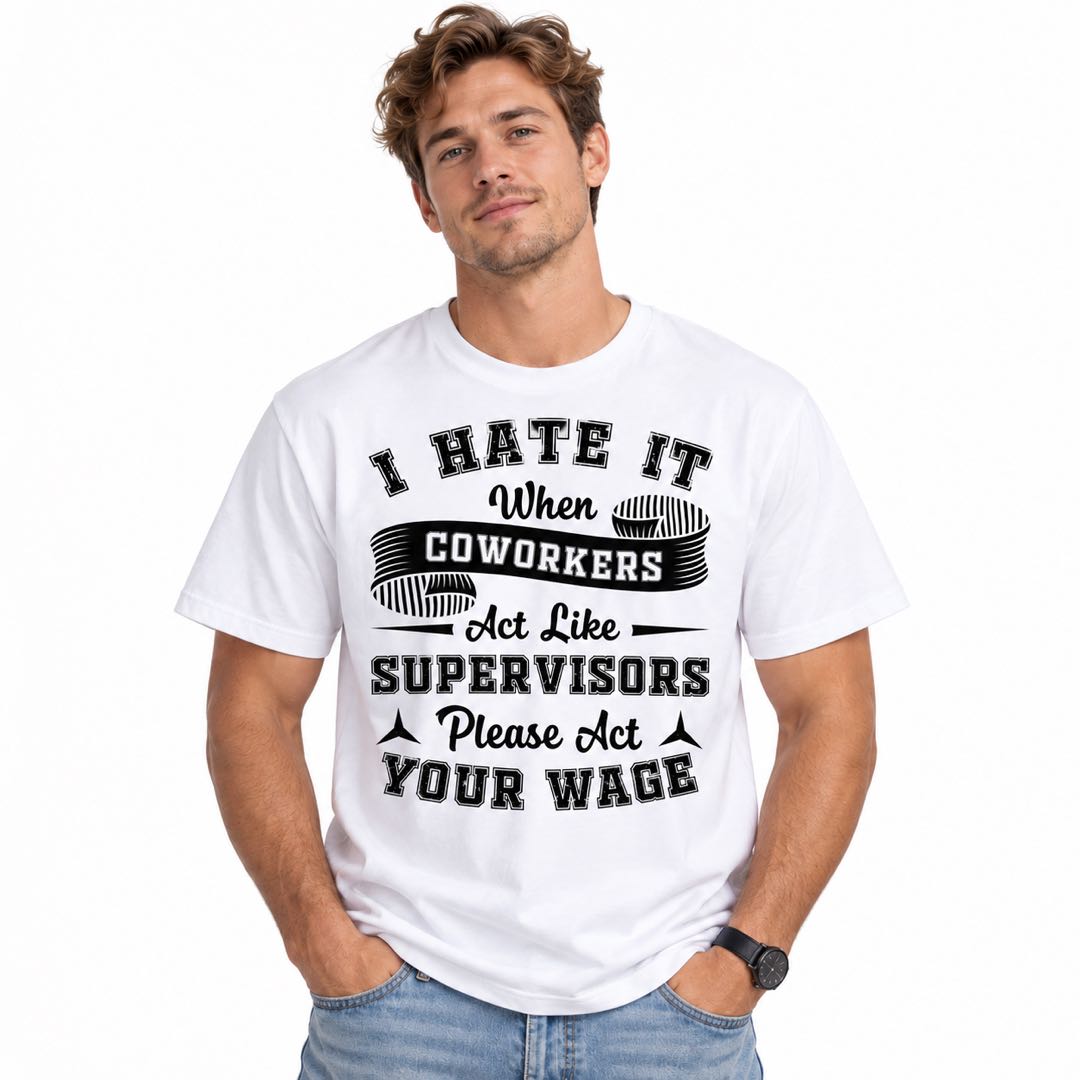 I Hate It When Coworkers Act Like Supervisors – Funny Work T-Shirt