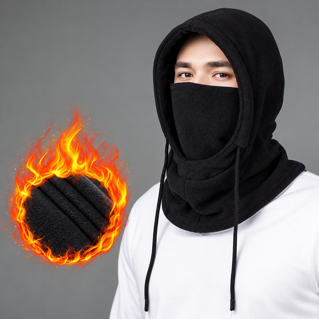 Winter Fleece-Lined Balaclava – Wind-Resistant Face Mask & Neck Warmer