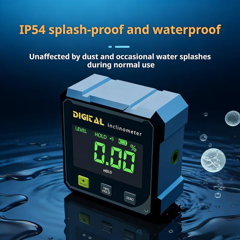 4-Side Magnetic Digital Angle Gauge with Dual Laser Guides