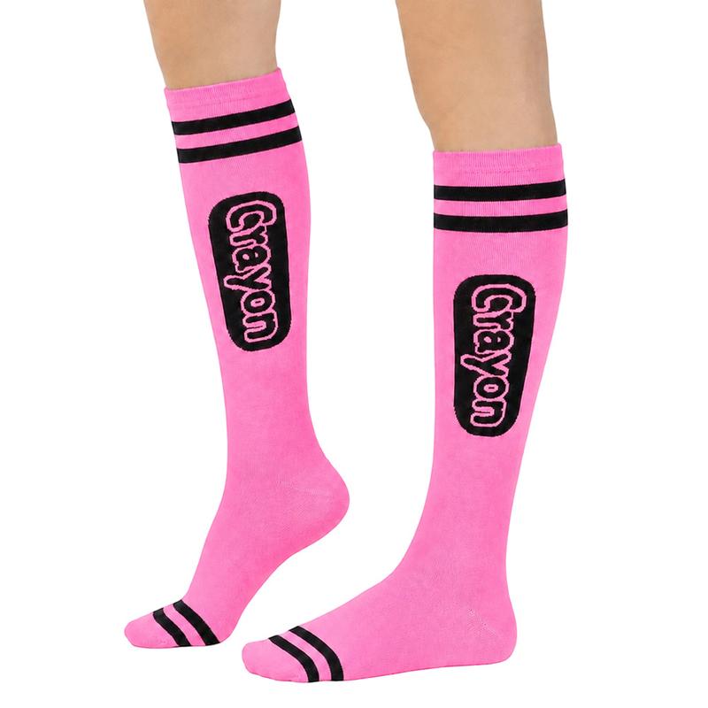 9 Pairs Colorful Crayon-Inspired Knee High Socks – Y2K Style