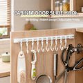 10-Hook Adjustable Sliding Rail Organizer – Adhesive Wall Rack
