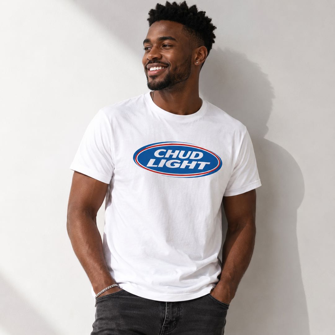 CHUD LIGHT Funny Graphic Tee – The Beer Shirt That Gets Everyone Talking
