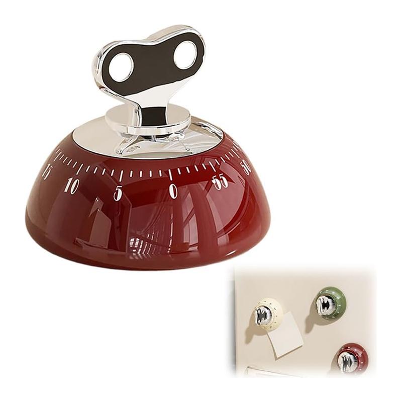 Vintage Magnetic Kitchen Timer – 60-Minute Mechanical Countdown