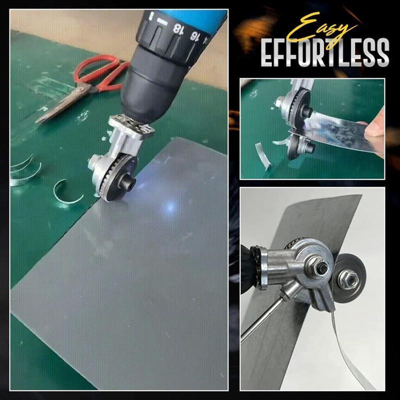 Drill-Powered Sheet Metal Cutter Attachment – Thin Metal Shear