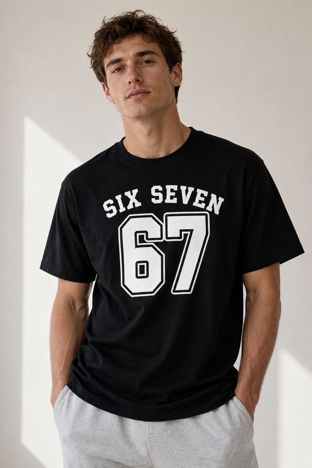 Wear the Number Everyone Notices – SIX SEVEN 67 Vintage Streetwear T-Shirt | Retro Athletic Graphic Tee