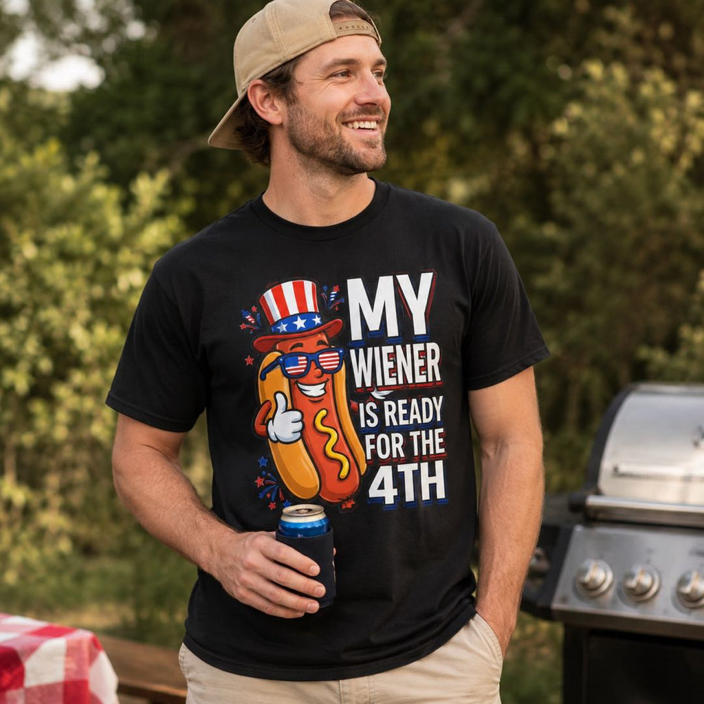 My Wiener Is Ready For The 4th – Funny 4th Of July Hot Dog Shirt