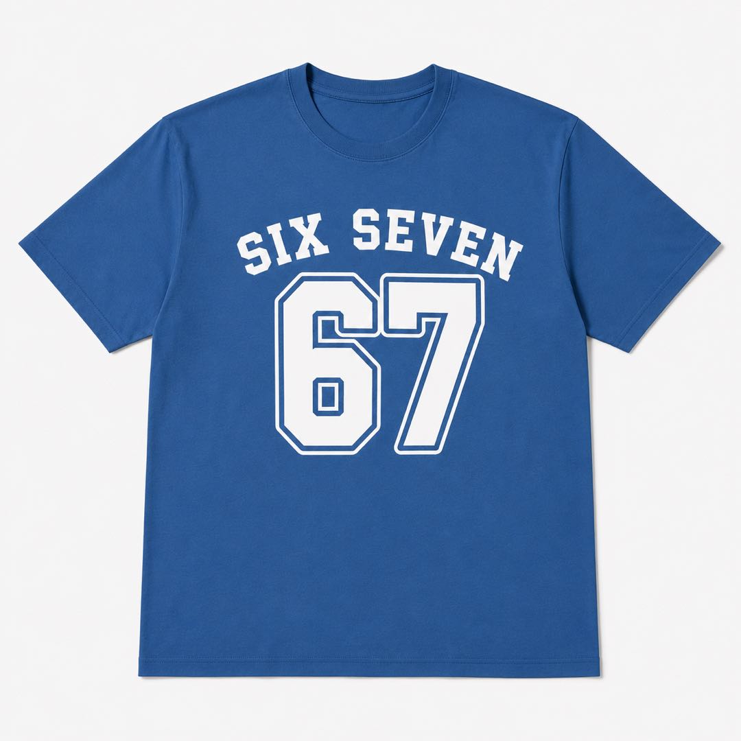 Wear the Number Everyone Notices – SIX SEVEN 67 Vintage Streetwear T-Shirt | Retro Athletic Graphic Tee