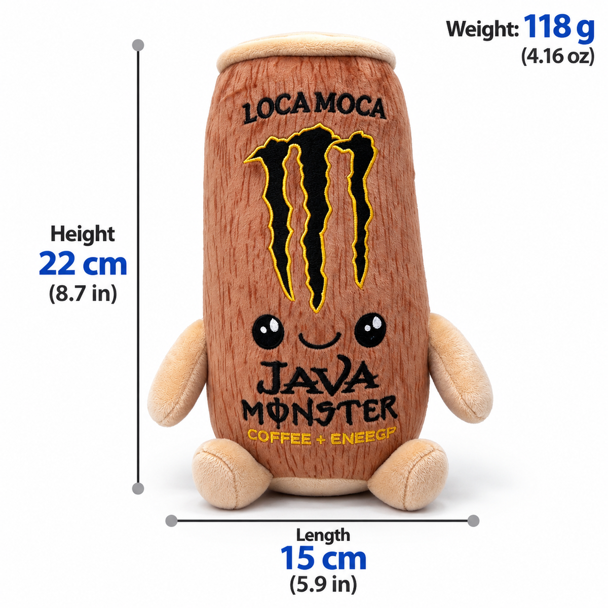 Cute Energy Drink Can Plush Toy – 8.7" Novelty Plushie
