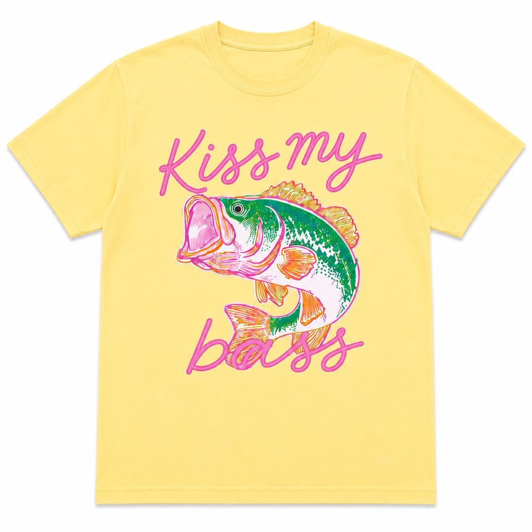 Kiss My Bass Retro Fishing Shirt – Perfect Gift For Fishing Lovers