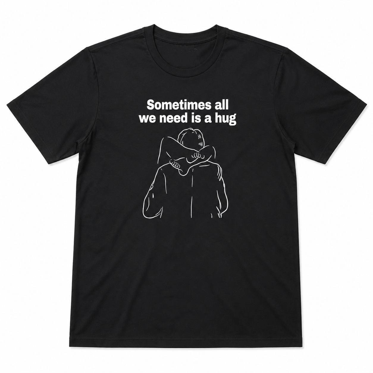 A Hug Says It All Tee | Minimalist Comfort Graphic T-Shirt | Cozy Unisex Gift