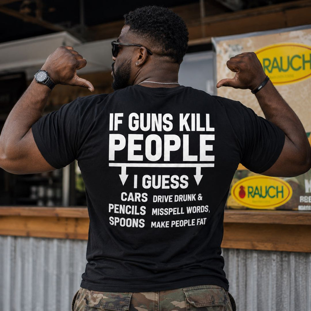Read It Twice Funny Back Print T-Shirt – Viral Conversation Starter