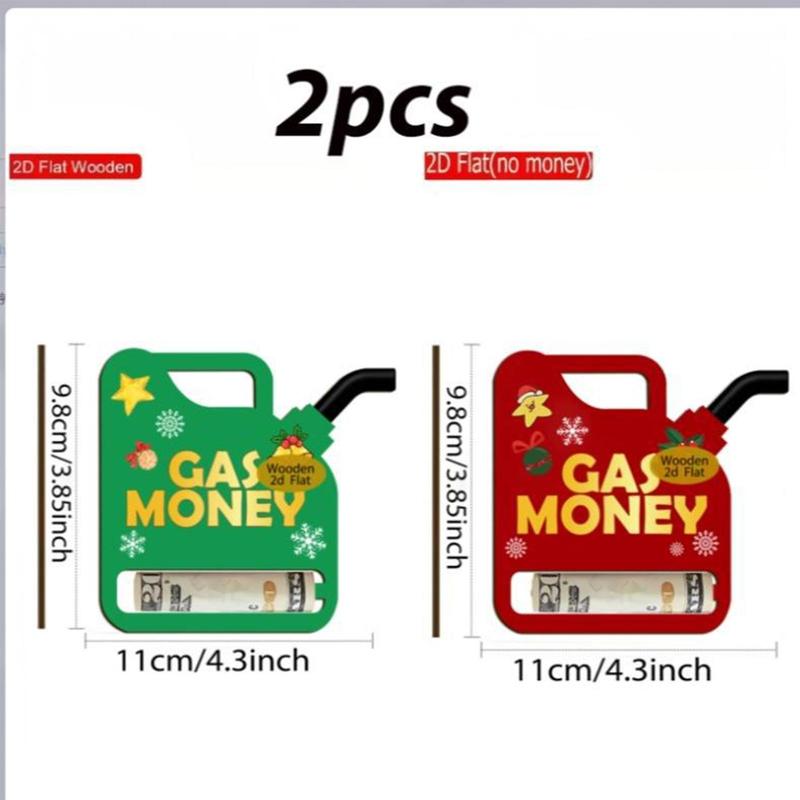 2PCS Gas Money Wooden Gift Card Holders – Novelty Gift Boxes