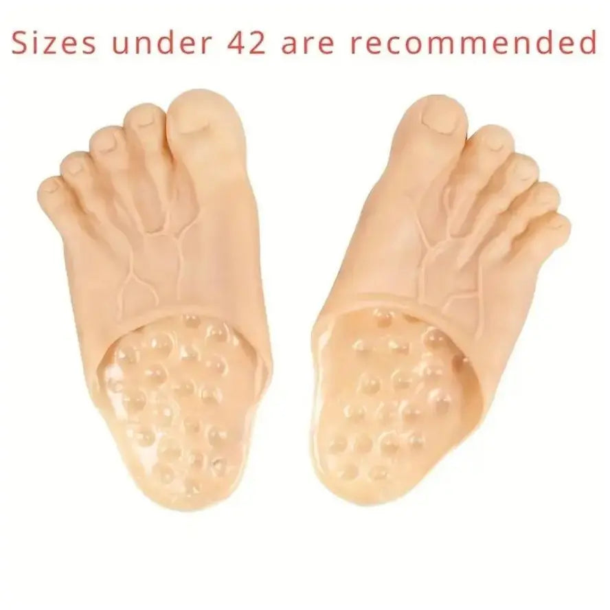 Funny Giant Toe Slippers – Barefoot-Look Halloween Costume Props