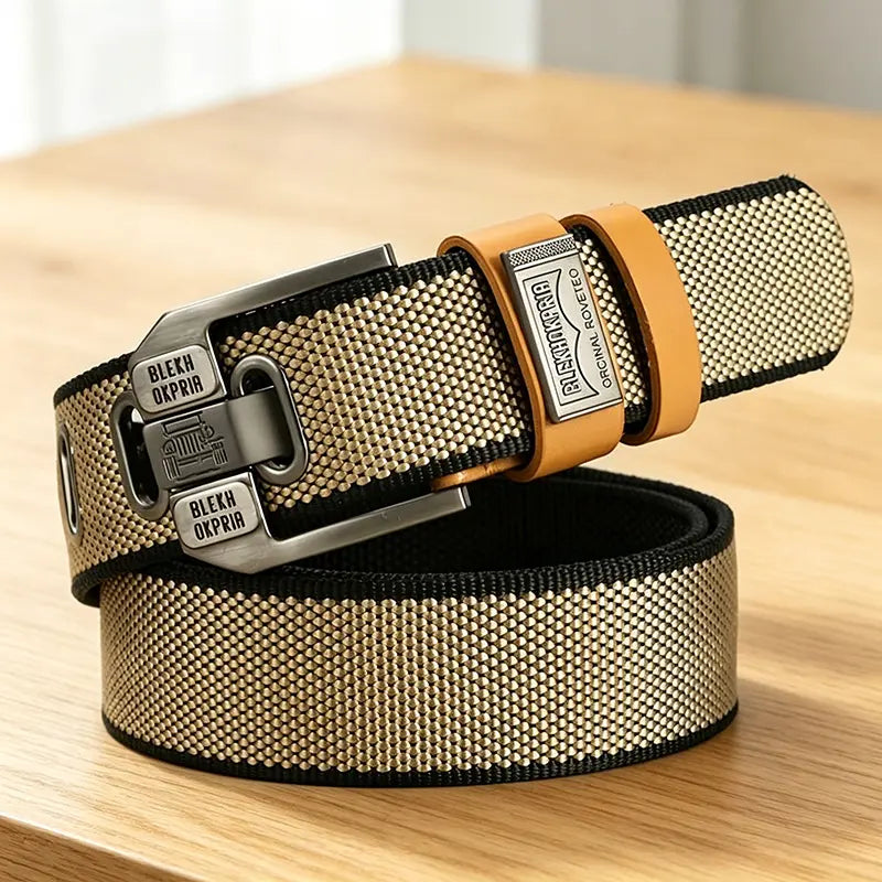 Adjustable Holeless Belt – Minimalist Square Sliding Buckle