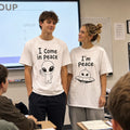 The cutest couple shirt set in the galaxy-I Come In Peace & I’m Peace Matching Couple T-Shirts – Funny Alien Couple Tee Set