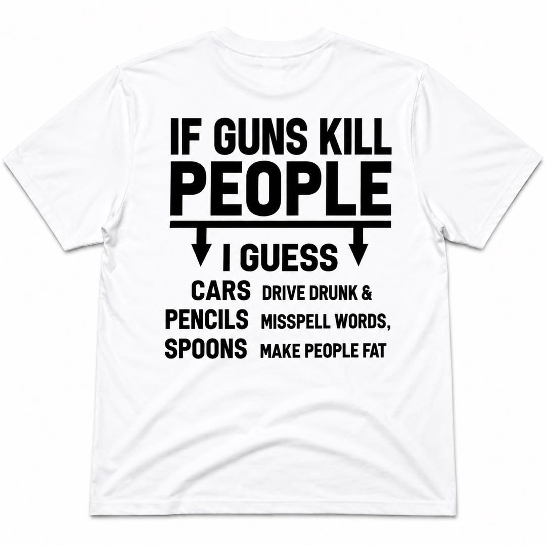 Read It Twice Funny Back Print T-Shirt – Viral Conversation Starter