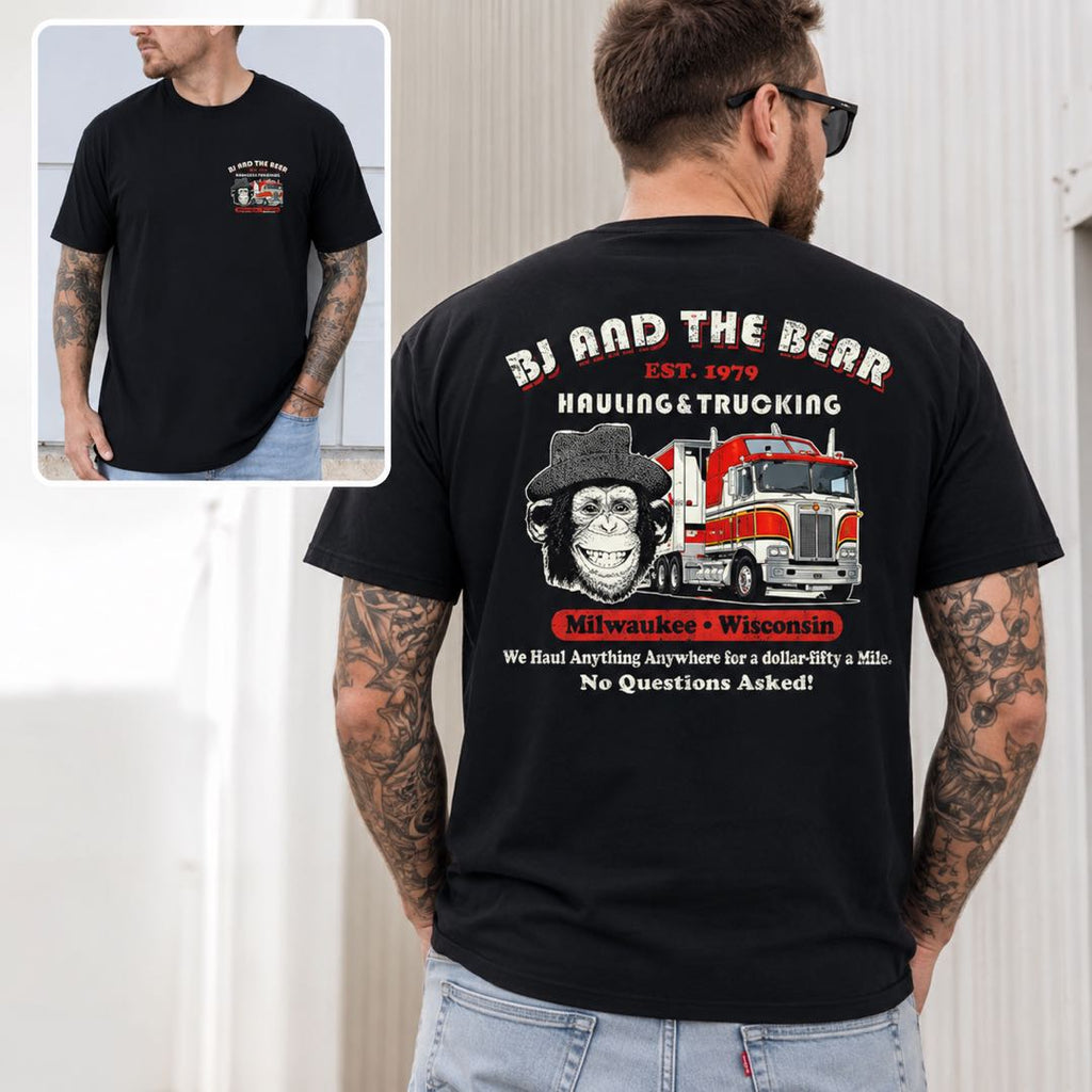 Legends Remember BJ & The Bear Vintage Trucker T-Shirt | Retro Hauling Graphic Tee