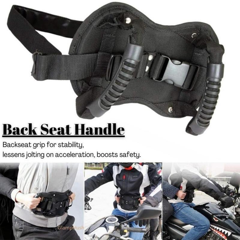 Motorcycle Passenger Grab Handle Belt – Adjustable Rear Seat Grip Strap