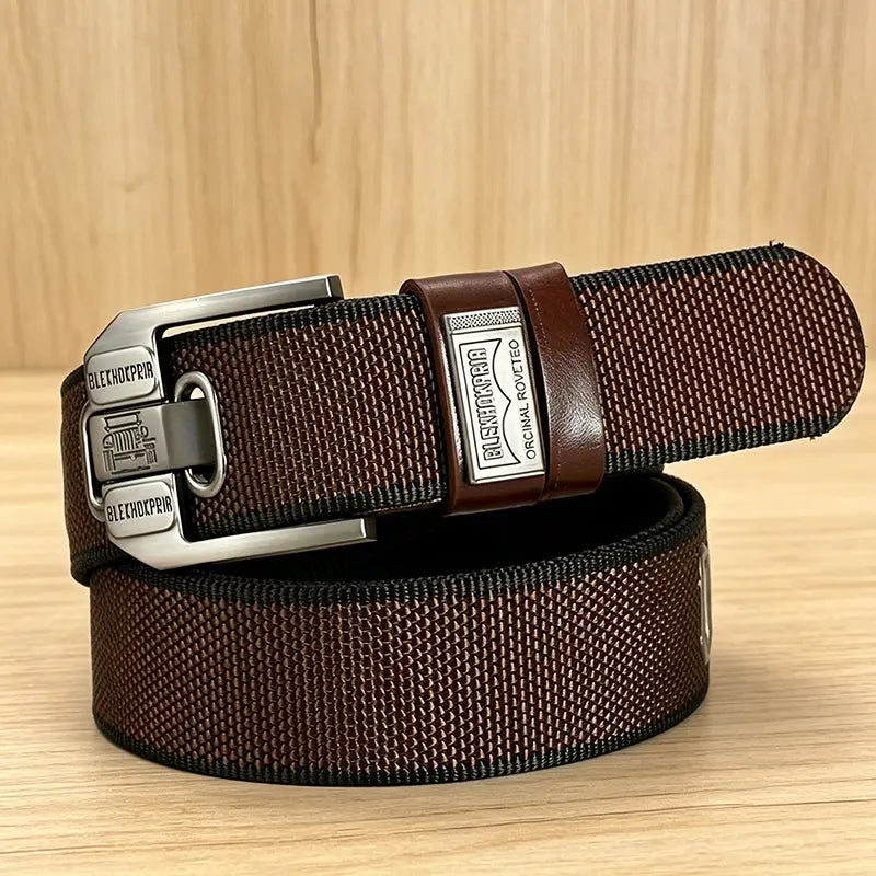 Adjustable Holeless Belt – Minimalist Square Sliding Buckle