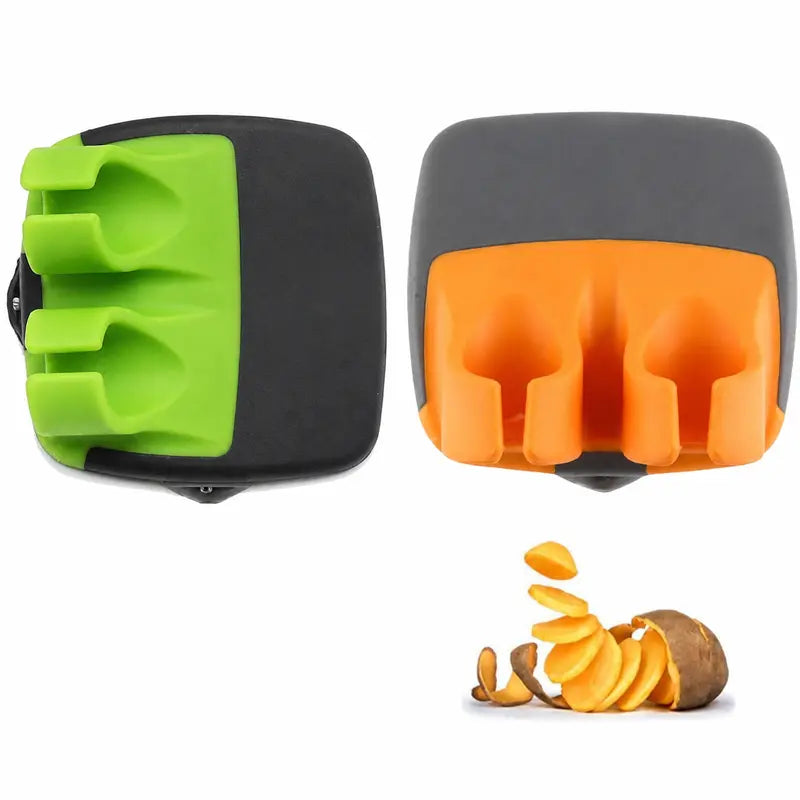 2-Pack Finger-Grip Palm Peelers – Stainless Steel Vegetable Peelers