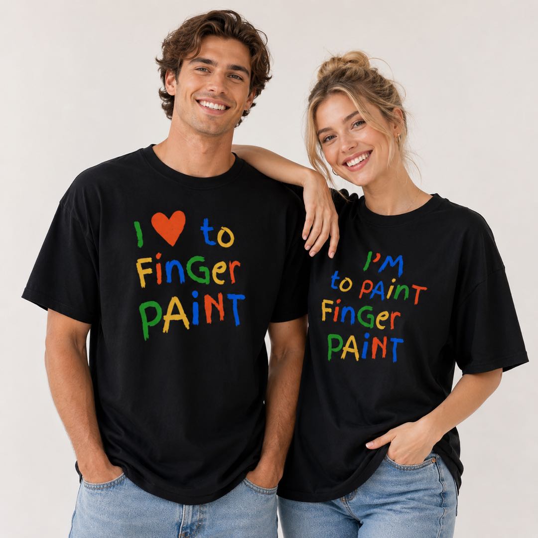 The Couple Shirt Everyone Stares At – Funny Finger Paint Matching Tees