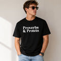 Faith Meets Gains 💪 Proverbs & Protein Christian Gym T-Shirt | Faith Based Fitness Tee