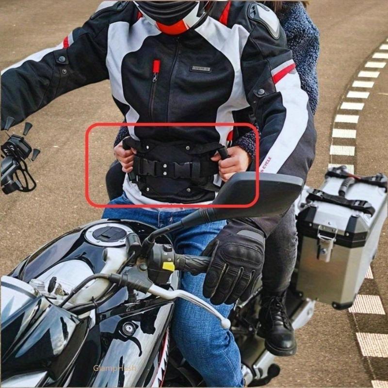 Motorcycle Passenger Grab Handle Belt – Adjustable Rear Seat Grip Strap