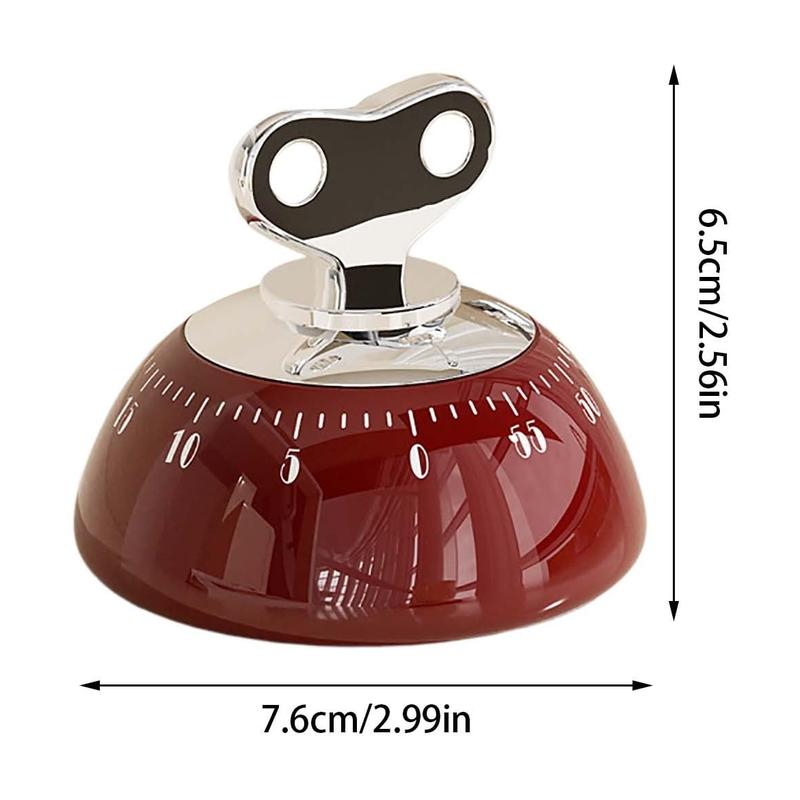 Vintage Magnetic Kitchen Timer – 60-Minute Mechanical Countdown