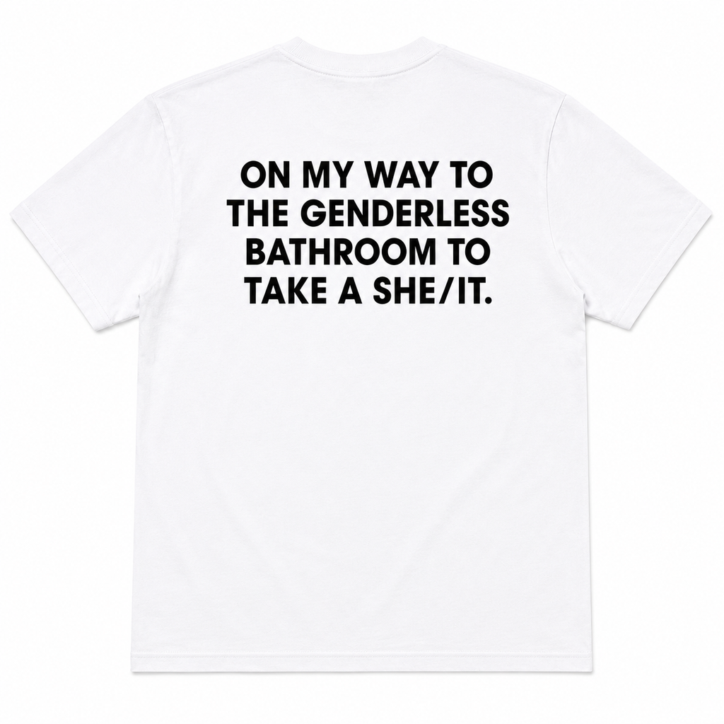 Viral “Take A She/It” Graphic Tee | Funny Genderless Bathroom Meme Shirt | Unisex Humor T-Shirt